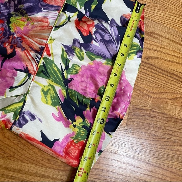 J. CREW 100% Silk Ella Garden Floral Sheath Lined Strapless Mini Dress Women's 4 - Picture 15 of 16